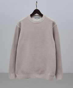 ABAHOUSE / アバハウス ニット・セーター | ダブルフェイス モールカノコ プルオーバー ライン切替えニット