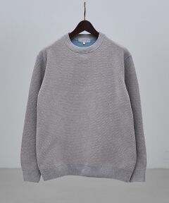 ABAHOUSE / アバハウス ニット・セーター | ダブルフェイス モールカノコ プルオーバー ライン切替えニット