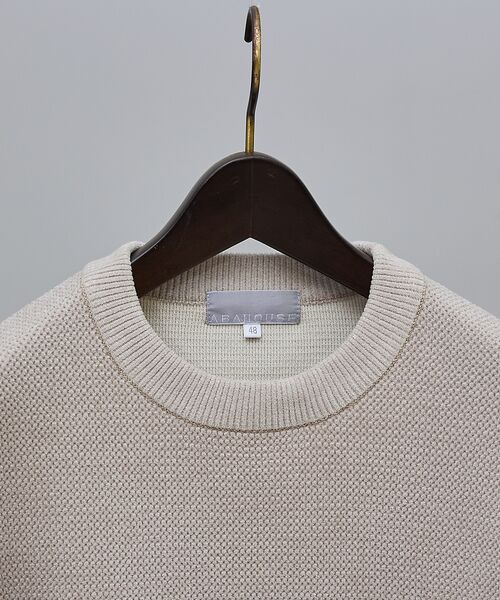ABAHOUSE / アバハウス ニット・セーター | ダブルフェイス モールカノコ プルオーバー ライン切替えニット | 詳細6