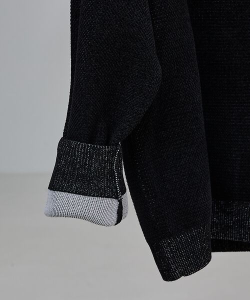 ABAHOUSE / アバハウス ニット・セーター | ダブルフェイス モールカノコ プルオーバー ライン切替えニット | 詳細16