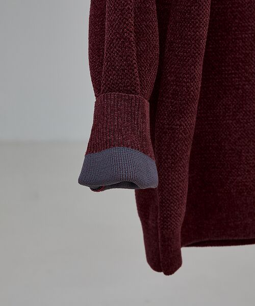 ABAHOUSE / アバハウス ニット・セーター | ダブルフェイス モールカノコ プルオーバー ライン切替えニット | 詳細25