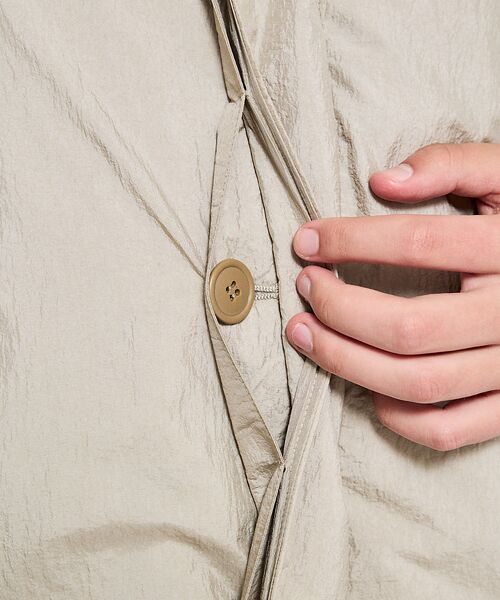 ABAHOUSE / アバハウス ステンカラーコート | ワッシャーナイロン 中綿パデットコート / Padded Half Coat / | 詳細10