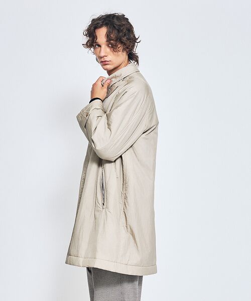 ABAHOUSE / アバハウス ステンカラーコート | ワッシャーナイロン 中綿パデットコート / Padded Half Coat / | 詳細16