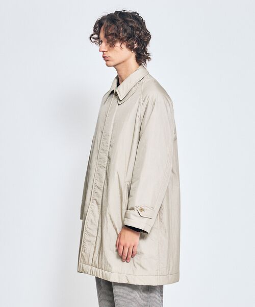 ABAHOUSE / アバハウス ステンカラーコート | ワッシャーナイロン 中綿パデットコート / Padded Half Coat / | 詳細2