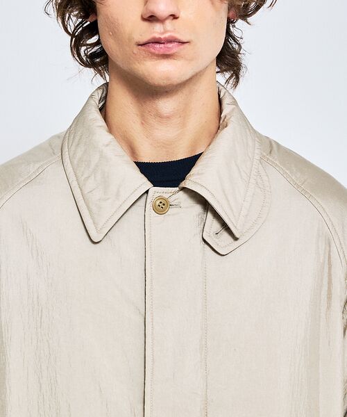 ABAHOUSE / アバハウス ステンカラーコート | ワッシャーナイロン 中綿パデットコート / Padded Half Coat / | 詳細4