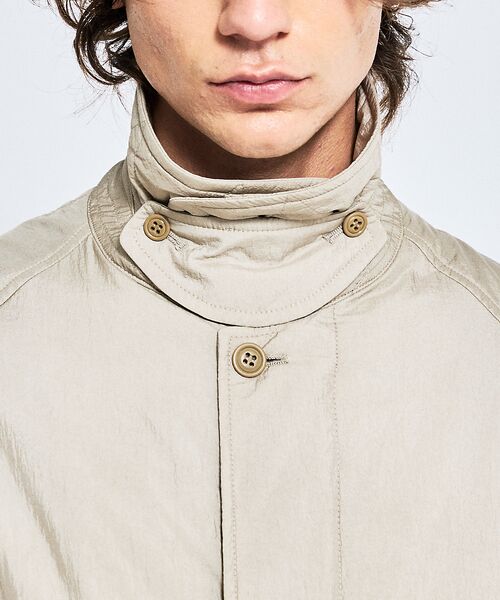 ABAHOUSE / アバハウス ステンカラーコート | ワッシャーナイロン 中綿パデットコート / Padded Half Coat / | 詳細5