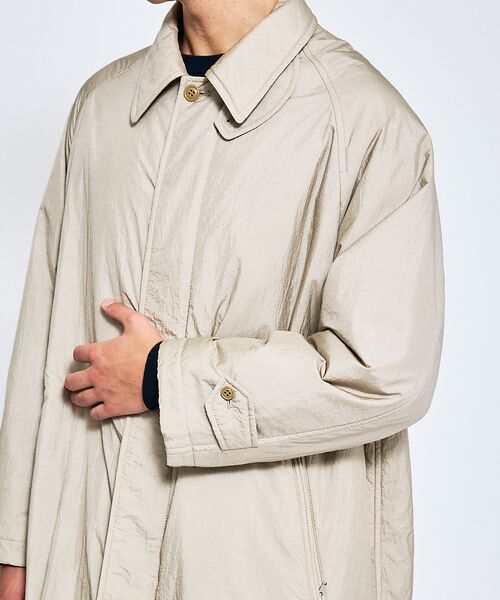 ABAHOUSE / アバハウス ステンカラーコート | ワッシャーナイロン 中綿パデットコート / Padded Half Coat / | 詳細6