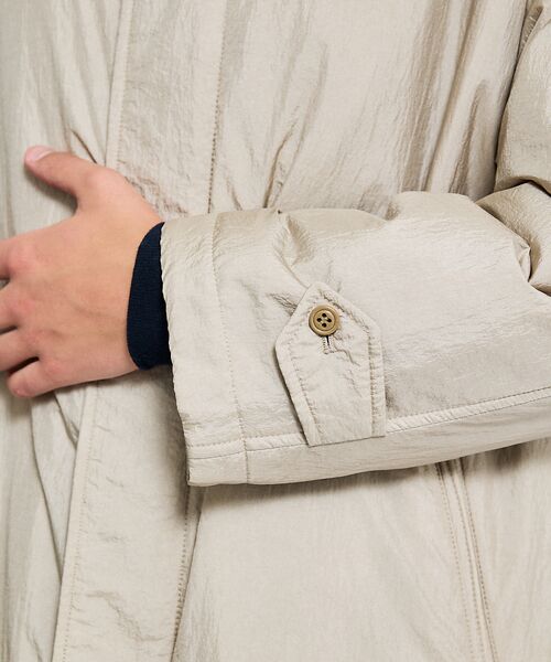 ABAHOUSE / アバハウス ステンカラーコート | ワッシャーナイロン 中綿パデットコート / Padded Half Coat / | 詳細7