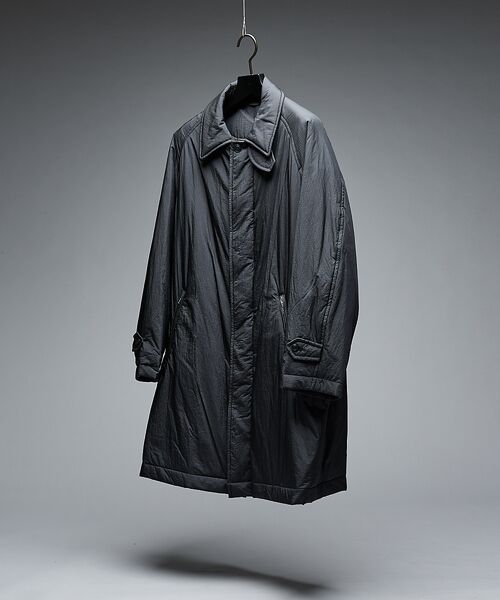 ABAHOUSE / アバハウス ステンカラーコート | ワッシャーナイロン 中綿パデットコート / Padded Half Coat / | 詳細19