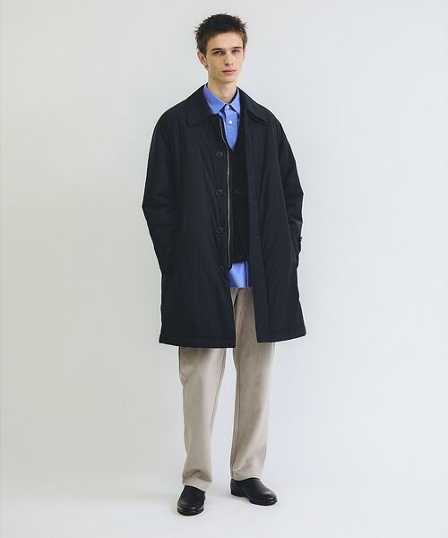 ABAHOUSE / アバハウス ステンカラーコート | ワッシャーナイロン 中綿パデットコート / Padded Half Coat / | 詳細20