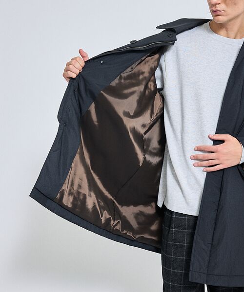 ABAHOUSE / アバハウス ステンカラーコート | ワッシャーナイロン 中綿パデットコート / Padded Half Coat / | 詳細26