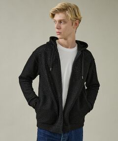 ABAHOUSE / アバハウス パーカー | シェルニット ダブルジップパーカー