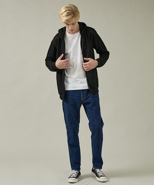 ABAHOUSE / アバハウス パーカー | シェルニット ダブルジップパーカー | 詳細6