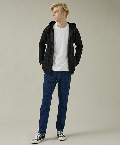 ABAHOUSE / アバハウス パーカー | シェルニット ダブルジップパーカー | 詳細17