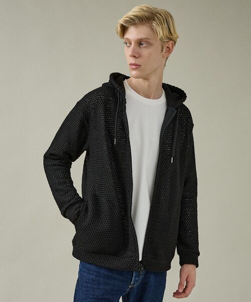ABAHOUSE / アバハウス パーカー | メッシュニット ダブルジップパーカー | 詳細30