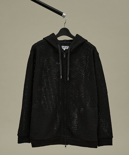 ABAHOUSE / アバハウス パーカー | シェルニット ダブルジップパーカー | 詳細7