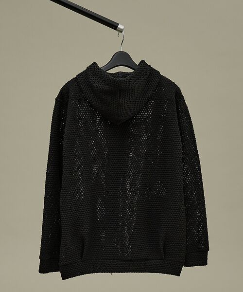 ABAHOUSE / アバハウス パーカー | シェルニット ダブルジップパーカー | 詳細8