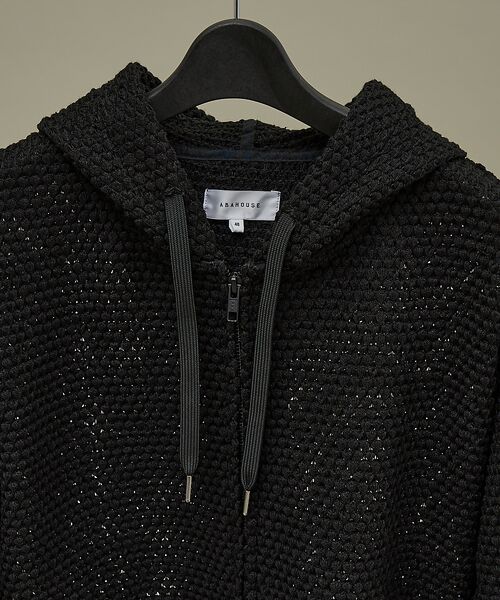 ABAHOUSE / アバハウス パーカー | シェルニット ダブルジップパーカー | 詳細9