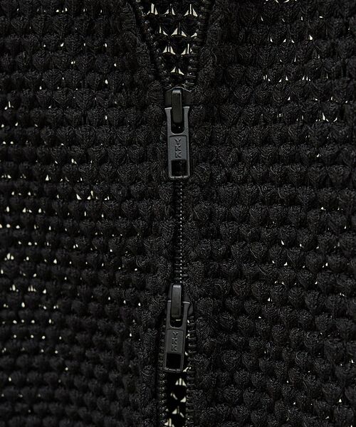 ABAHOUSE / アバハウス パーカー | シェルニット ダブルジップパーカー | 詳細12