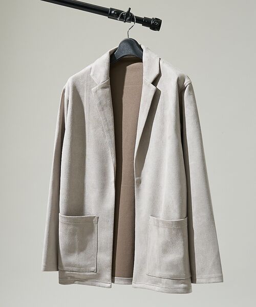 ABAHOUSE / アバハウス カーディガン・ボレロ | 【セットアップ対応】ネオスエード ジャケット カーディガン / ダンボールニット | 詳細1