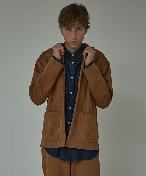 ABAHOUSE / アバハウス カーディガン・ボレロ | 【セットアップ対応】ネオスエード ジャケット カーディガン / ダンボールニット | 詳細25