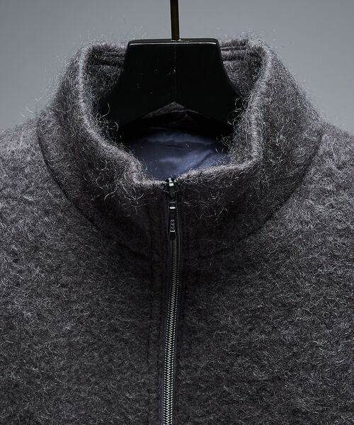 ABAHOUSE / アバハウス ブルゾン | ウール×モヘア シャギー スタンドカラーブルゾン | 詳細10