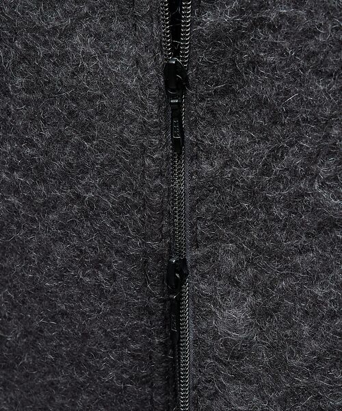 ABAHOUSE / アバハウス ブルゾン | ウール×モヘア シャギー スタンドカラーブルゾン | 詳細11