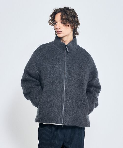 ABAHOUSE / アバハウス ブルゾン | ウール×モヘア シャギー スタンドカラーブルゾン | 詳細16
