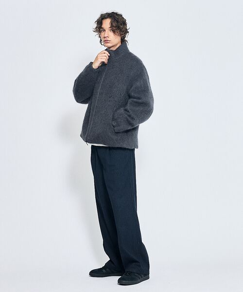 ABAHOUSE / アバハウス ブルゾン | ウール×モヘア シャギー スタンドカラーブルゾン | 詳細17