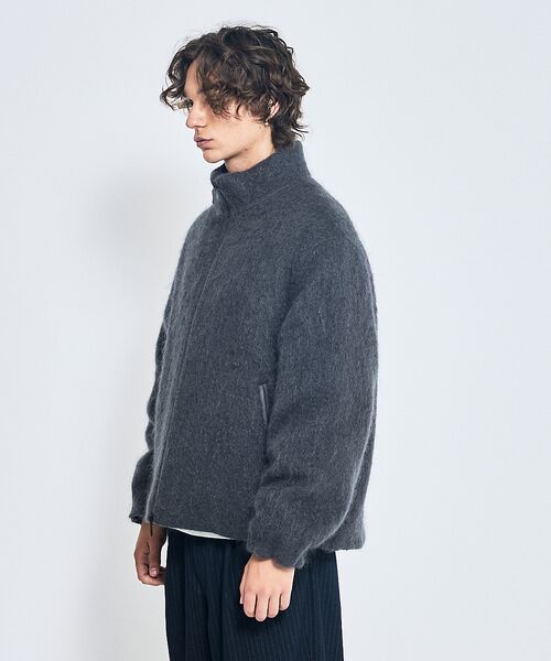 ABAHOUSE / アバハウス ブルゾン | ウール×モヘア シャギー スタンドカラーブルゾン | 詳細2