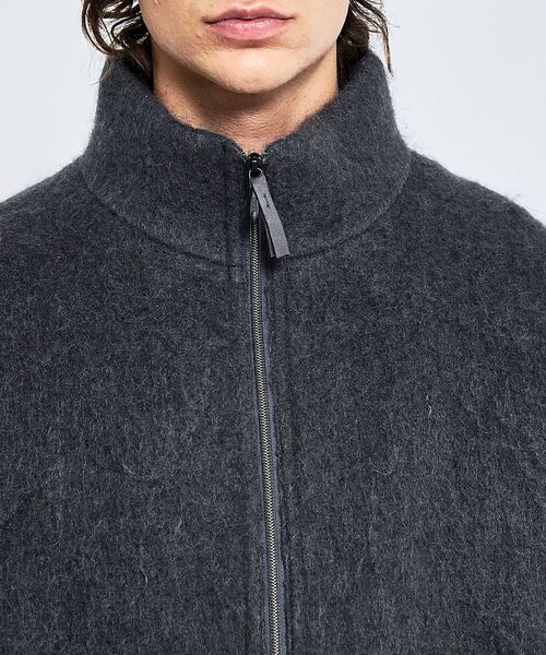 ABAHOUSE / アバハウス ブルゾン | ウール×モヘア シャギー スタンドカラーブルゾン | 詳細4