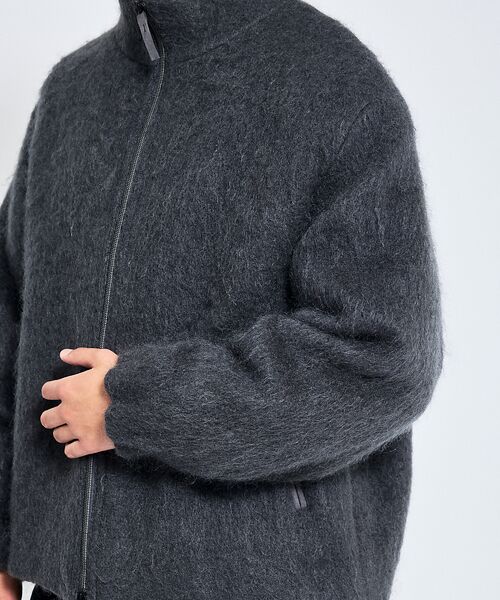 ABAHOUSE / アバハウス ブルゾン | ウール×モヘア シャギー スタンドカラーブルゾン | 詳細5