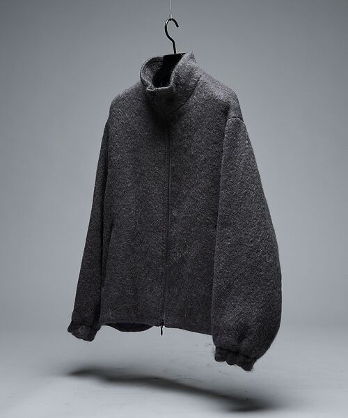 ABAHOUSE / アバハウス ブルゾン | ウール×モヘア シャギー スタンドカラーブルゾン | 詳細9