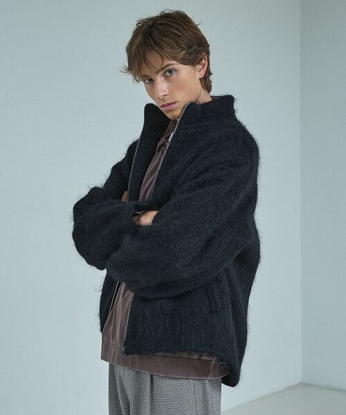 ABAHOUSE / アバハウス ブルゾン | ウール×モヘア シャギー スタンドカラーブルゾン | 詳細22