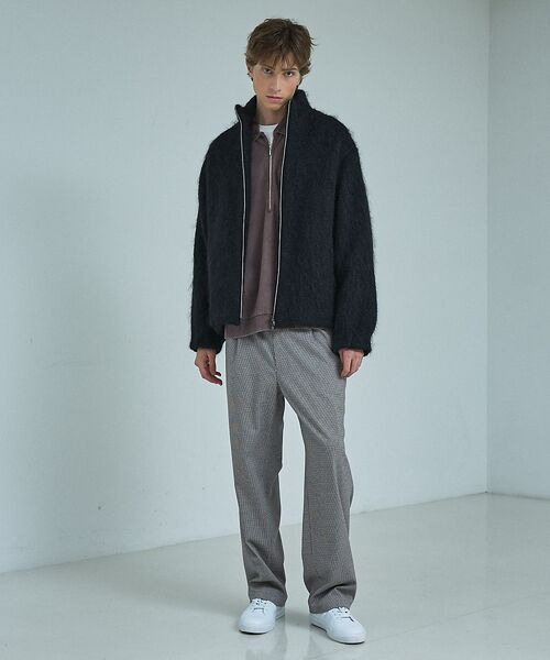 ABAHOUSE / アバハウス ブルゾン | ウール×モヘア シャギー スタンドカラーブルゾン | 詳細23