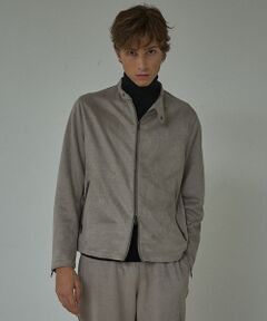 ABAHOUSE / アバハウス ブルゾン | 【セットアップ対応】ネオスエード ライダースジャケット / ダンボールニット