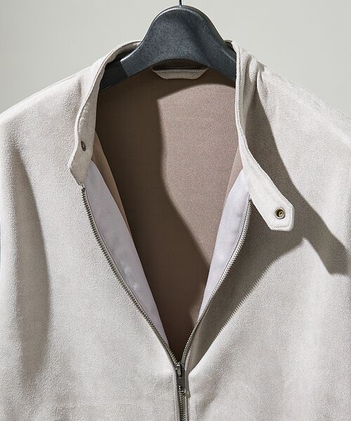 ABAHOUSE / アバハウス ブルゾン | 【セットアップ対応】ネオスエード ライダースジャケット / ダンボールニット | 詳細5