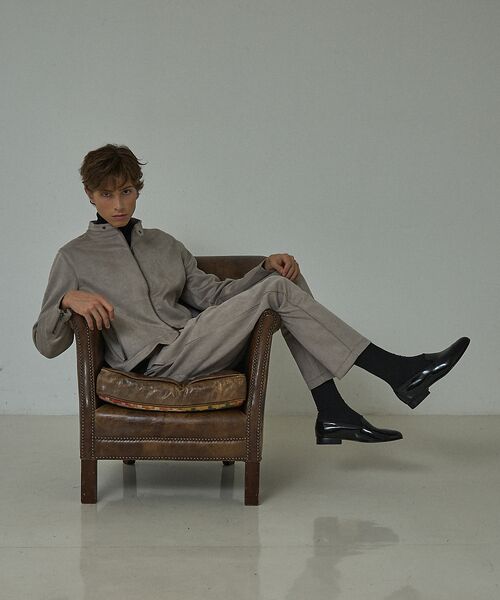 ABAHOUSE / アバハウス ブルゾン | 【セットアップ対応】ネオスエード ライダースジャケット / ダンボールニット | 詳細7