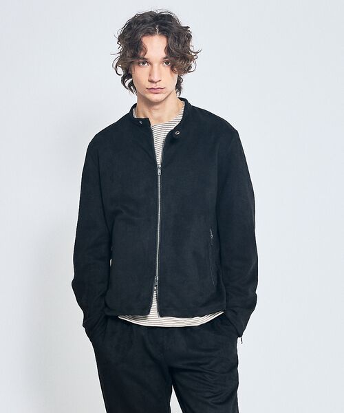 ABAHOUSE / アバハウス ブルゾン | 【セットアップ対応】ネオスエード ライダースジャケット / ダンボールニット | 詳細17