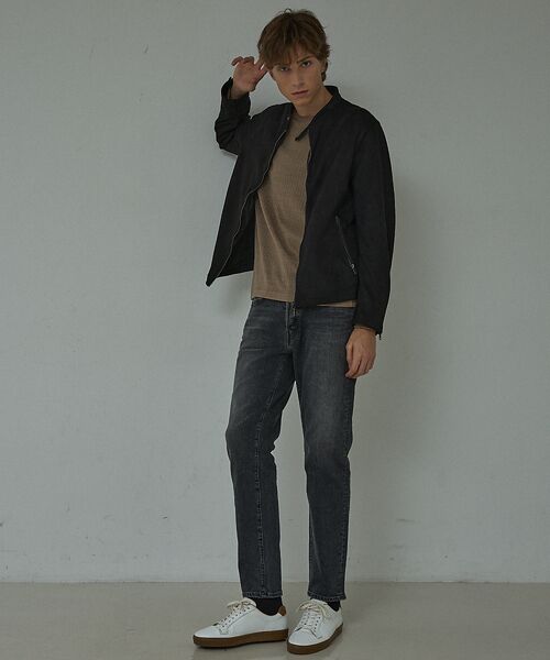 ABAHOUSE / アバハウス ブルゾン | 【セットアップ対応】ネオスエード ライダースジャケット / ダンボールニット | 詳細19