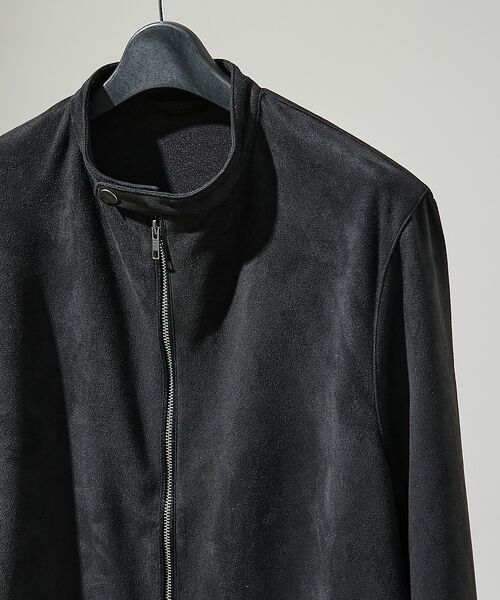 ABAHOUSE / アバハウス ブルゾン | 【セットアップ対応】ネオスエード ライダースジャケット / ダンボールニット | 詳細9