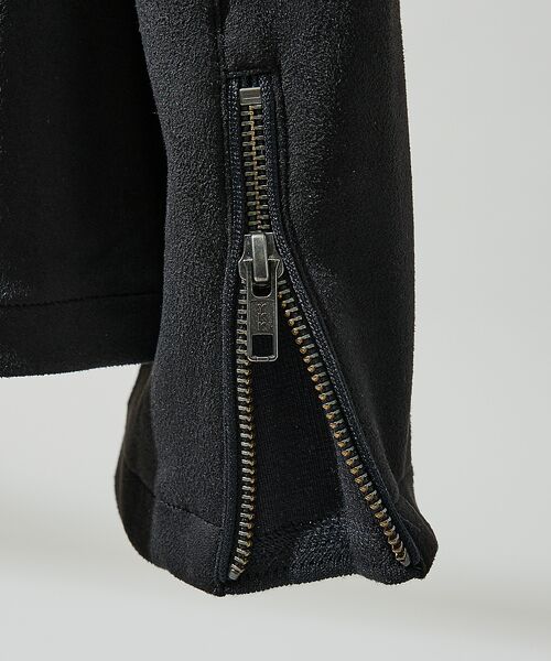 ABAHOUSE / アバハウス ブルゾン | 【セットアップ対応】ネオスエード ライダースジャケット / ダンボールニット | 詳細12