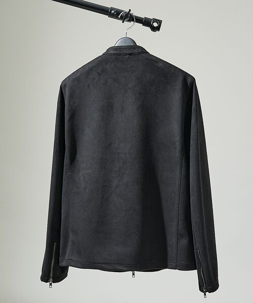 ABAHOUSE / アバハウス ブルゾン | 【セットアップ対応】ネオスエード ライダースジャケット / ダンボールニット | 詳細14