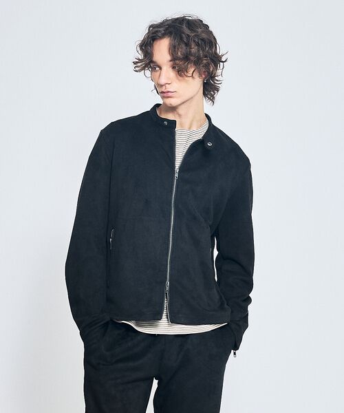 ABAHOUSE / アバハウス ブルゾン | 【セットアップ対応】ネオスエード ライダースジャケット / ダンボールニット | 詳細16