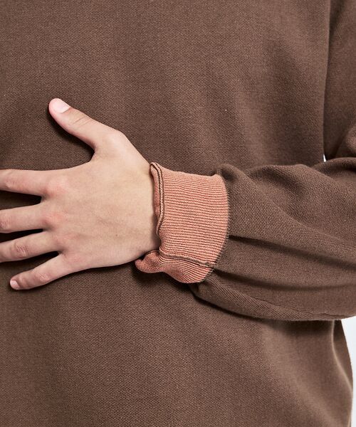 ABAHOUSE / アバハウス ニット・セーター | 【リバーシブルカラー】14Gコットン ニットスウェット / クルーネックプルオー | 詳細16