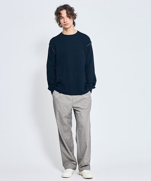 ABAHOUSE / アバハウス ニット・セーター | 【リバーシブルカラー】14Gコットン ニットスウェット / クルーネックプルオー | 詳細17