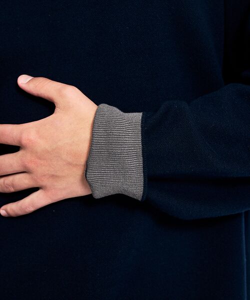 ABAHOUSE / アバハウス ニット・セーター | 【リバーシブルカラー】14Gコットン ニットスウェット / クルーネックプルオー | 詳細22