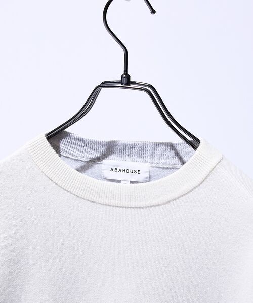 ABAHOUSE / アバハウス ニット・セーター | 【リバーシブルカラー】14Gコットン ニットスウェット / クルーネックプルオー | 詳細29