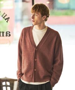 ABAHOUSE / アバハウス カーディガン・ボレロ | ウールミックス ブークレーニット カーディガン