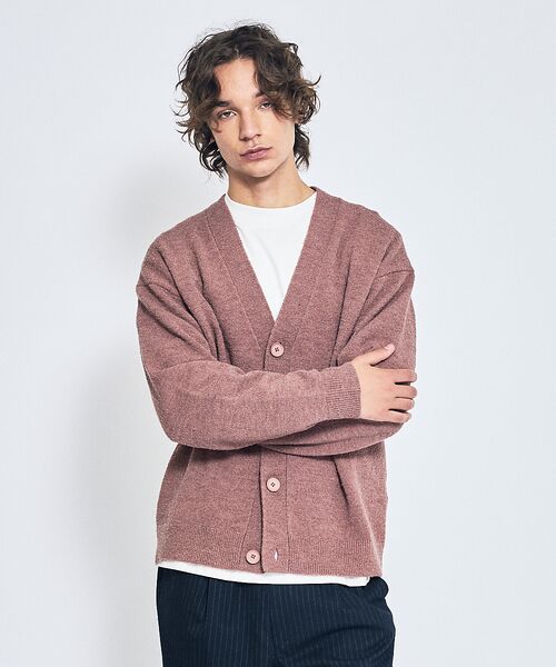 ABAHOUSE / アバハウス カーディガン・ボレロ | ウールミックス ブークレーニット カーディガン | 詳細4
